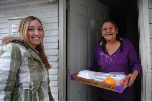 Meals on Wheels Volunteer and Recipient