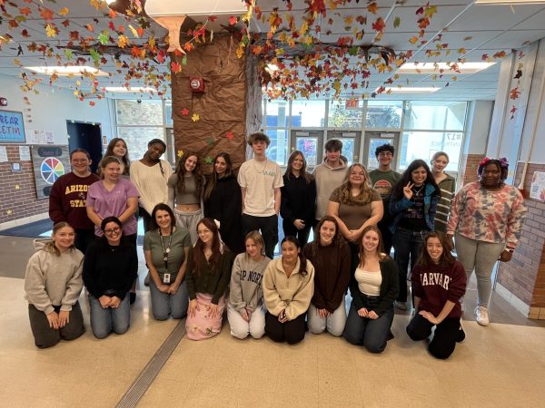 Sources of Strength in front of the gratitude tree.