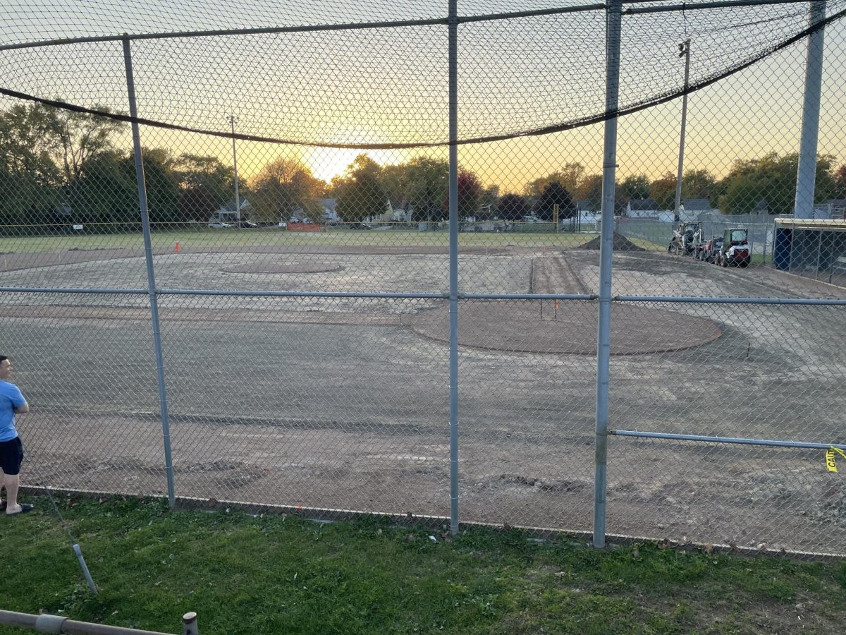 BHS Varsity baseball field under construction.