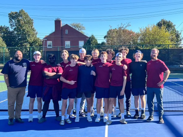 Berkley Bears Varsity Tennis at regionals, after clinching states