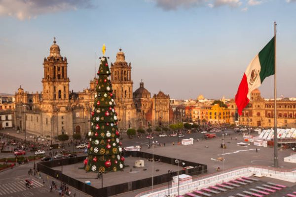 Metropolitan Cathedral on Zocalo Square in Mexico City. 
Mexico City, Mexico.