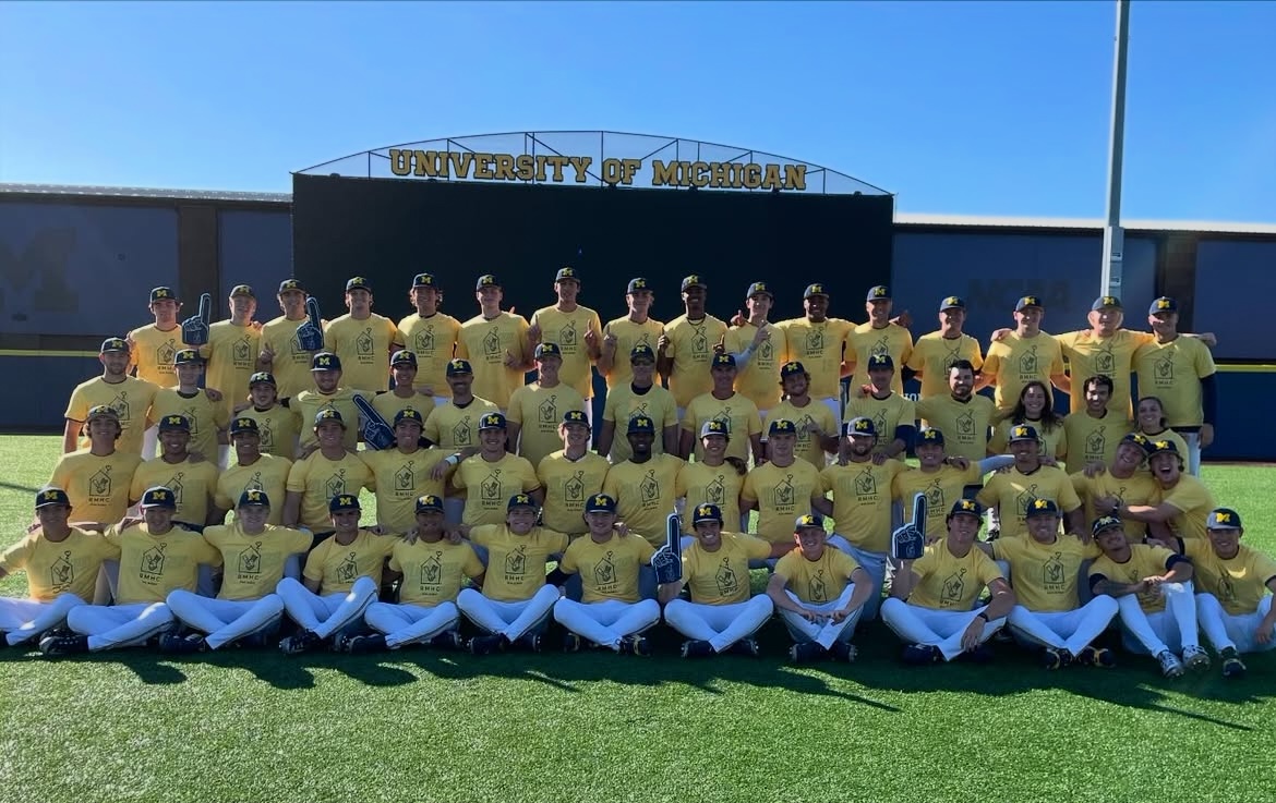 Michigan Baseball team photo. Field, (3rd row up, 2nd from the left). 