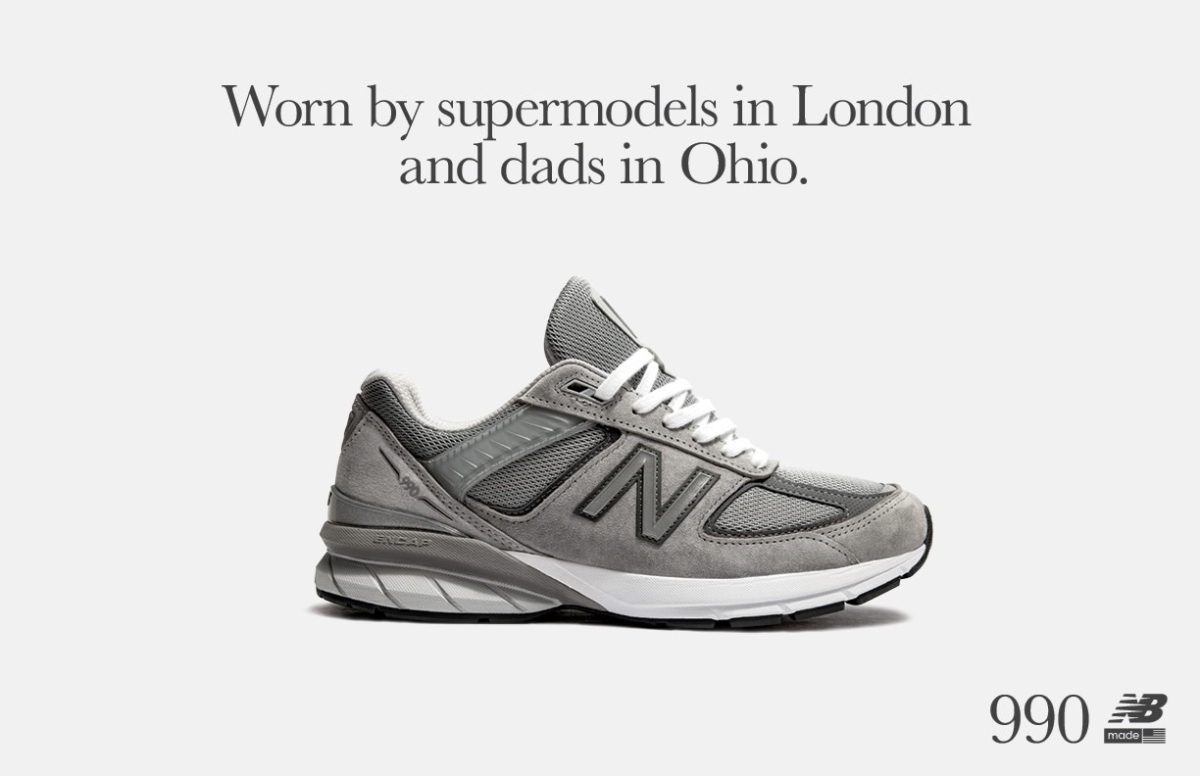 Advertisement for the New Balance 990