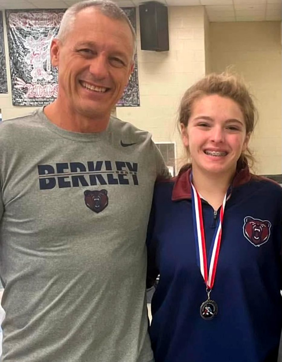 Mr. Fritz with wrestler Ava Danescu.