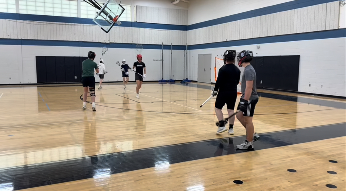 Boys Lacrosse team at open gym