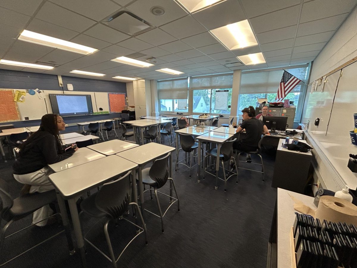 Mr. Weingardens last class with two Junior at the moment after the AP test.