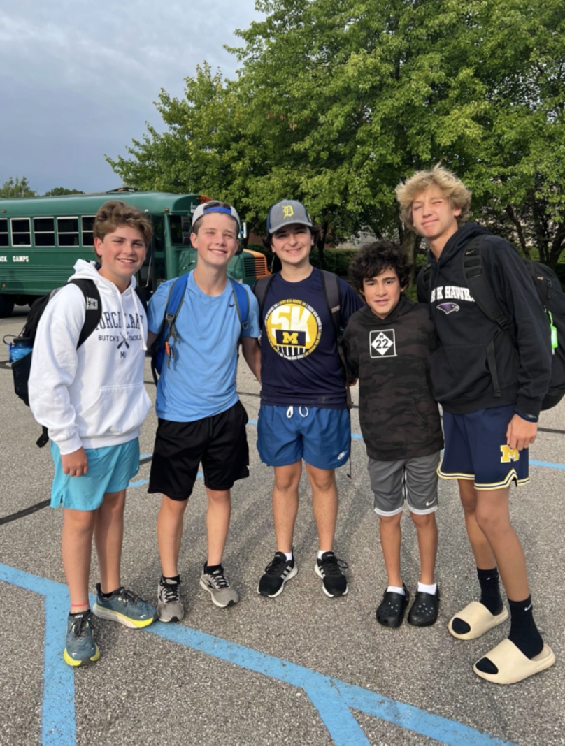 Brandon Levine and his friends at camp two summers ago