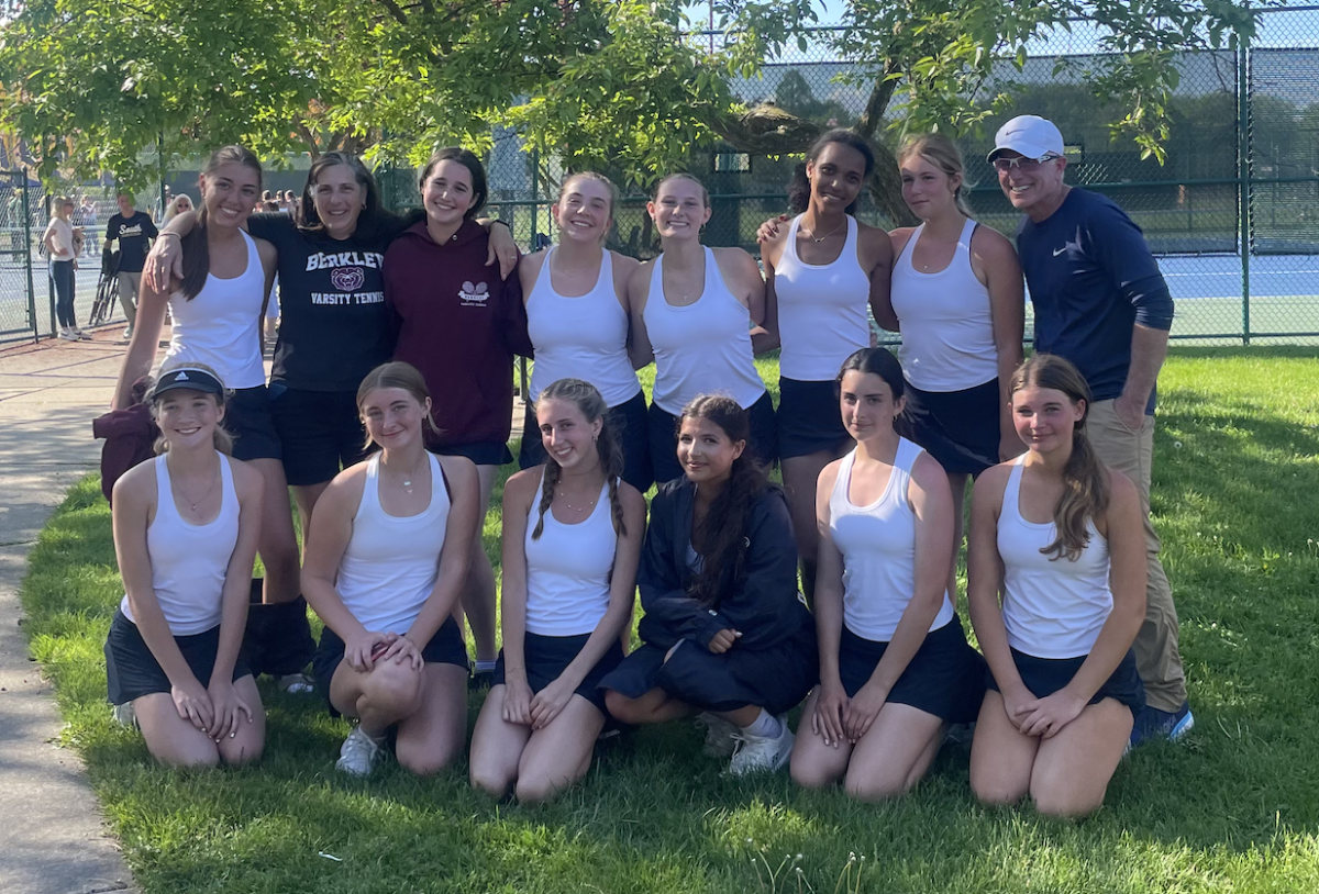 Girls' Tennis at Regionals after qualifying for states.