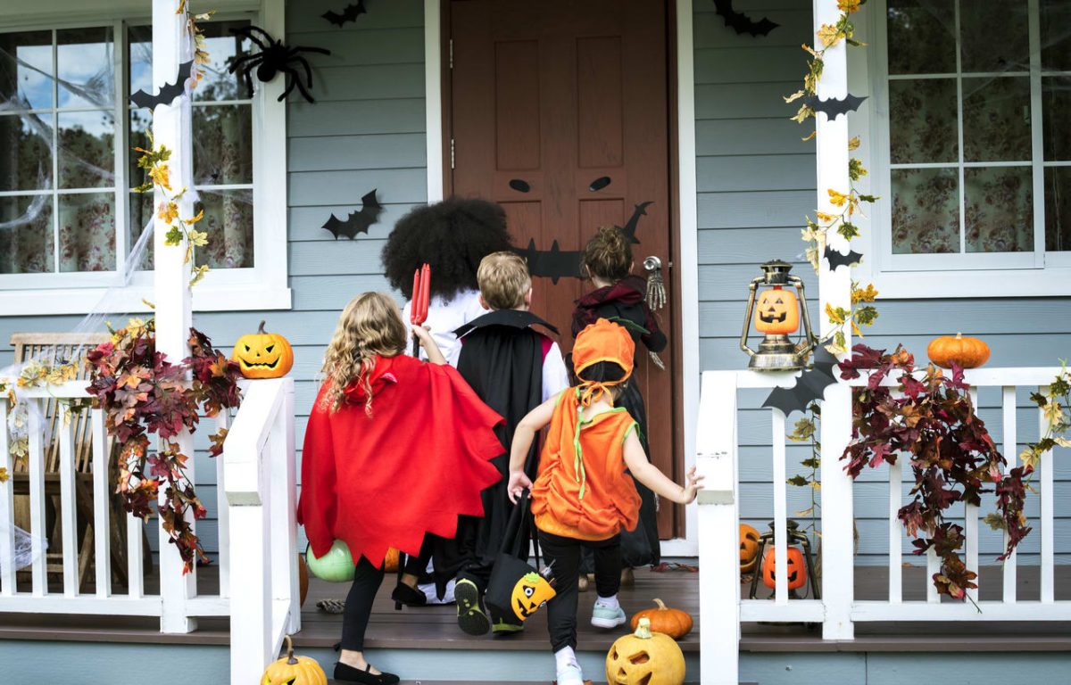 Kids trick-or-treating on Halloween. Photo from iStock.