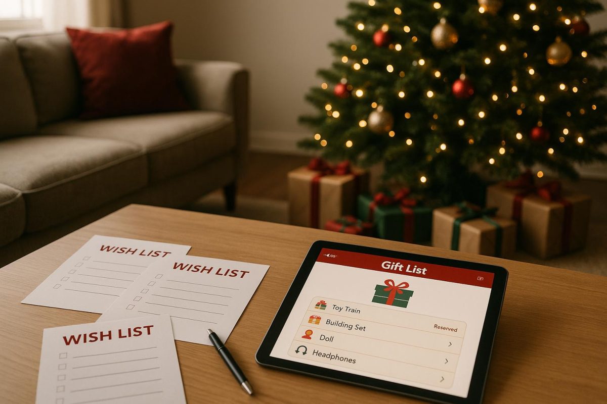 Creating wish lists for the holidays.