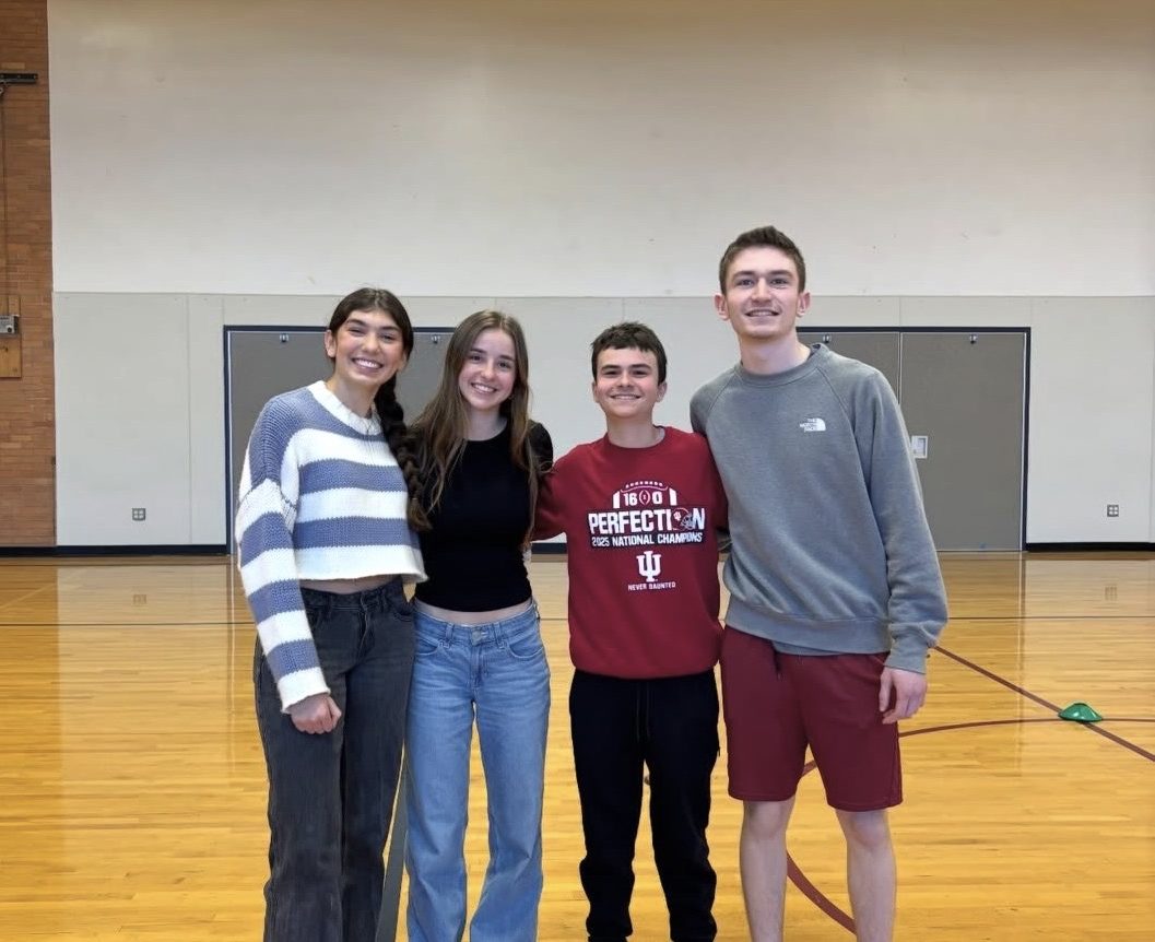 The newest members of the NHS board. From the left (Keira, Addyson, Jordan, and Greyson). Photo by Mrs. Burton