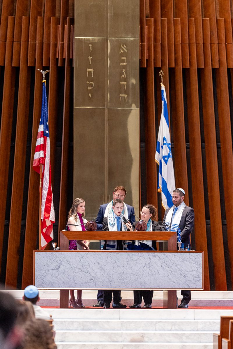 Miles Dolgin's Bar Mitzvah service (photos by Brett Mountain)