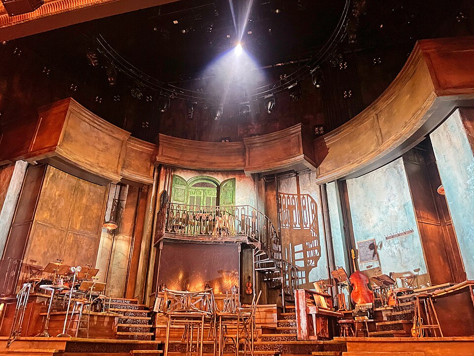 Hadestown set on Broadway